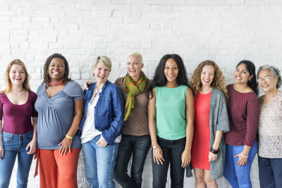 group of diverse people smiling