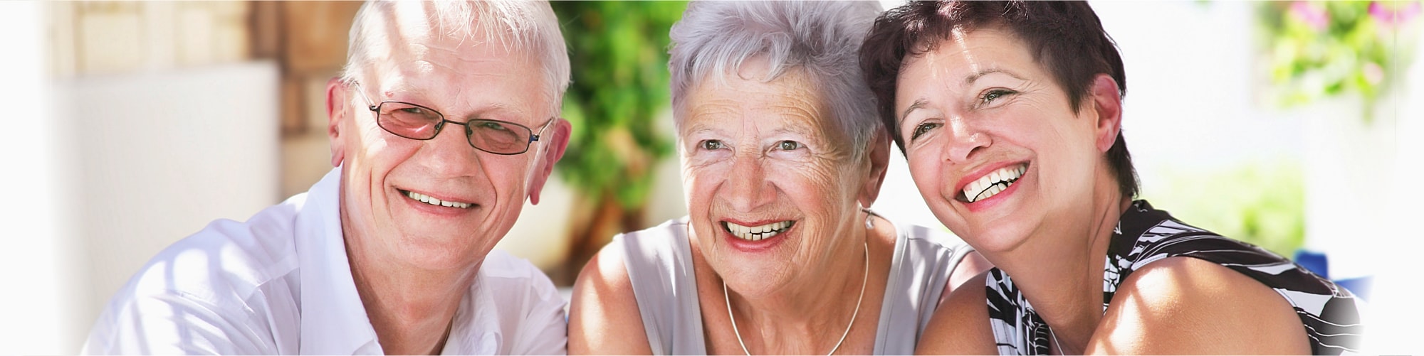 senior man and women smiling